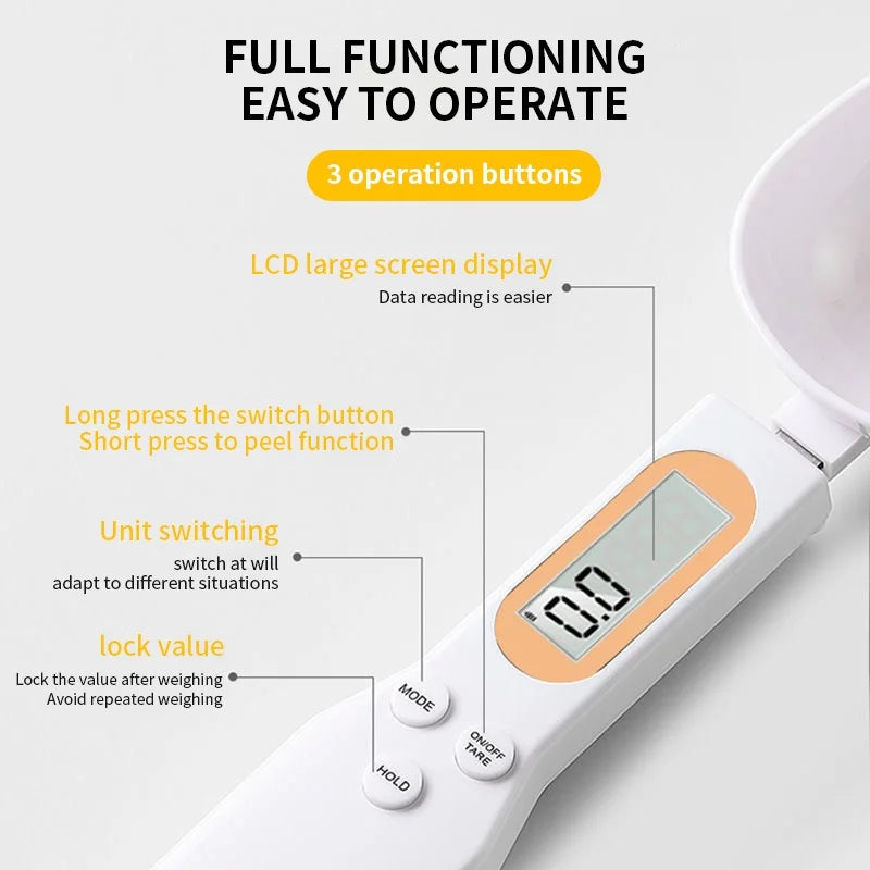 Cuchara digital LCD con báscula 500g 0.1g